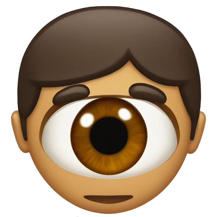 ojo marron oscuro emoji