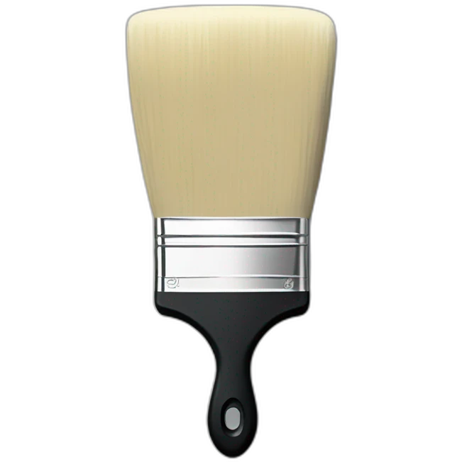 paint brush with white paint emoji
