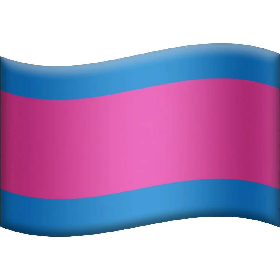 La bandera bisexual emoji