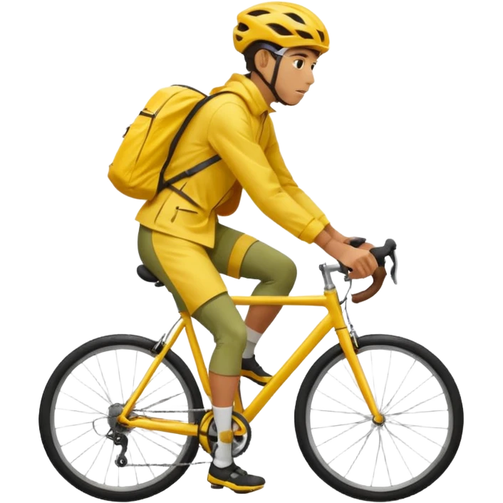 Cyclist in raincoat emoji