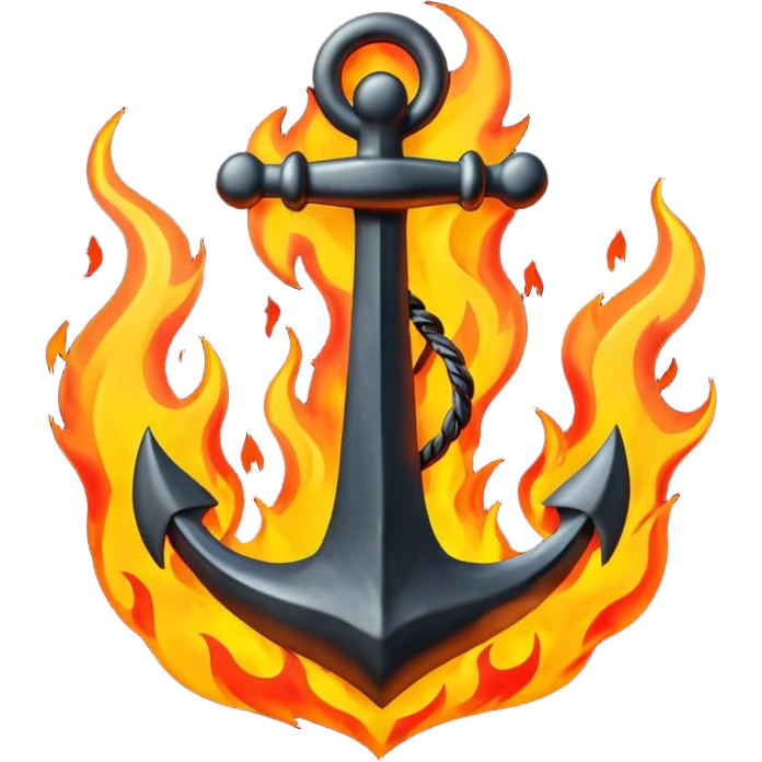 Anchor and fire emoji
