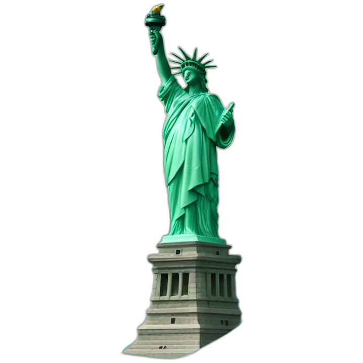 statue of liberty with legs surfering on a big wave emoji