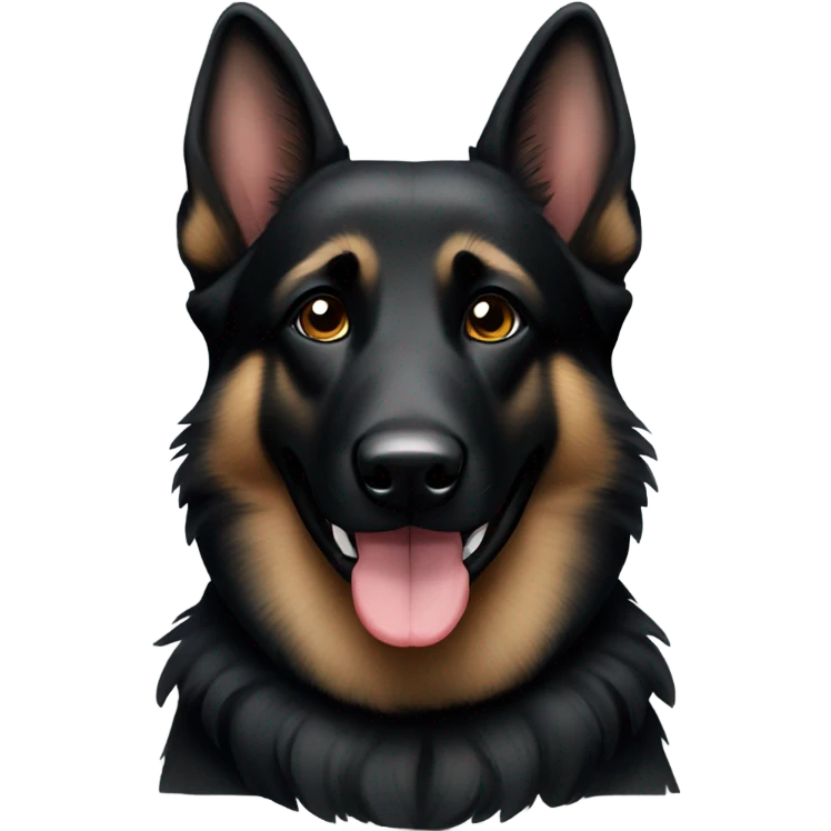 Black German shepherd  emoji