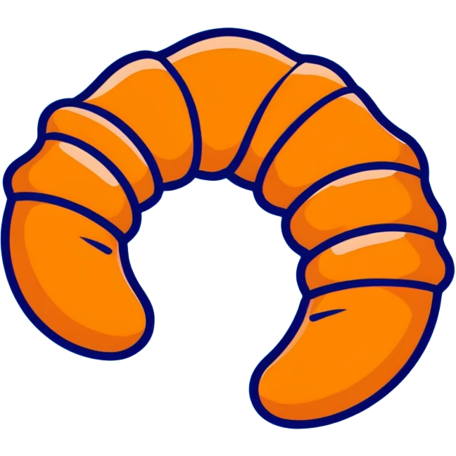 blue Danish croissant emoji