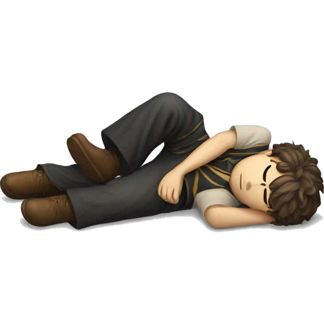 full body Harry Potter laying down tired  emoji