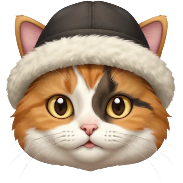 a cute cat wearing a hat emoji