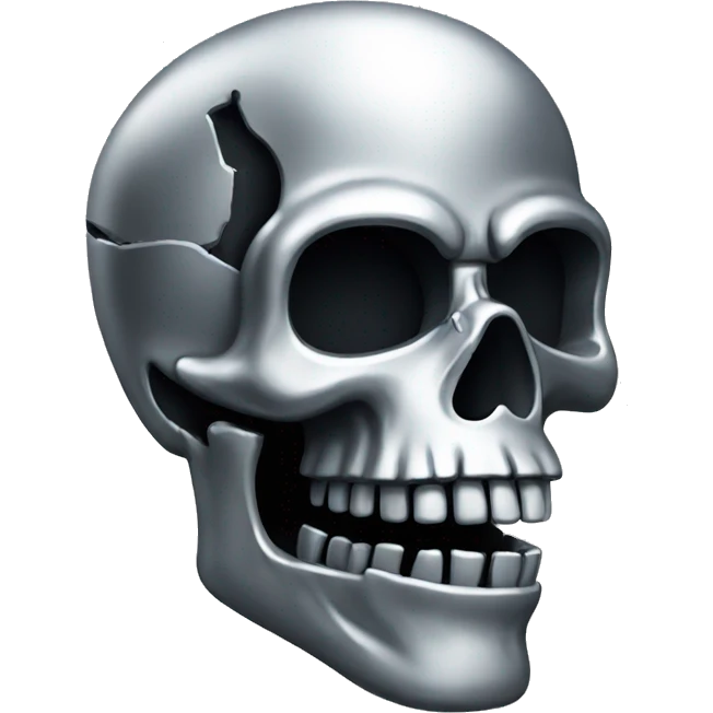 Chrome skull emoji