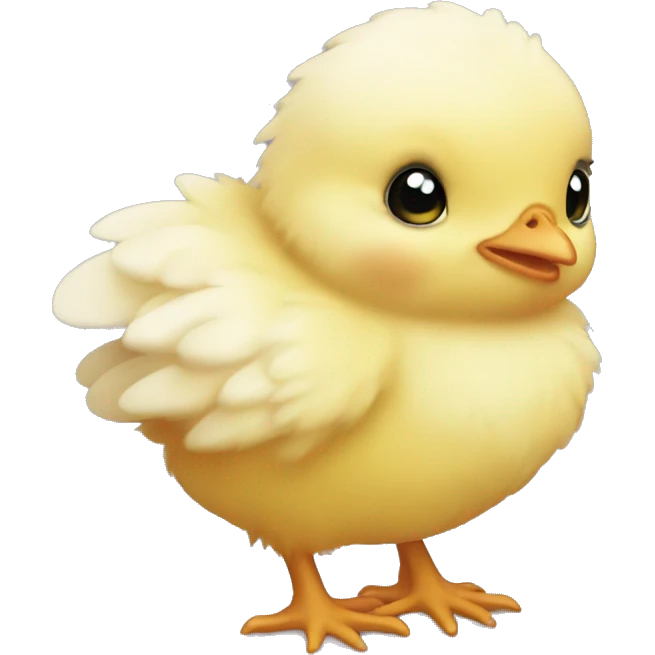 baby chick looking down emoji