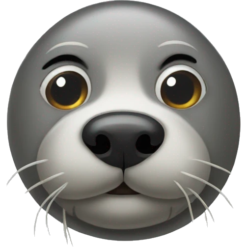 seal with face dog emoji