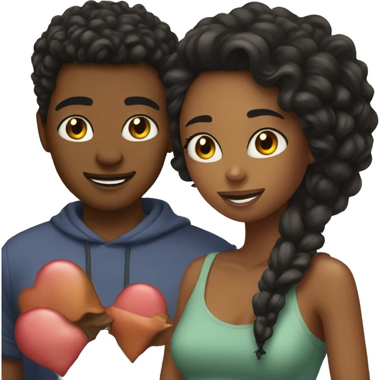 Bestie with her crush  emoji