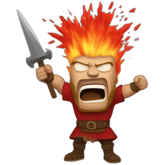 exploding rage red viking emoji