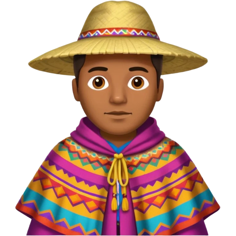 Peruano con poncho peruano De cabeza a pies emoji