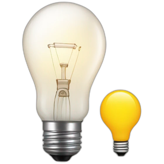 A flashcard layed down with the front side having text and the backside a light bulb emoji