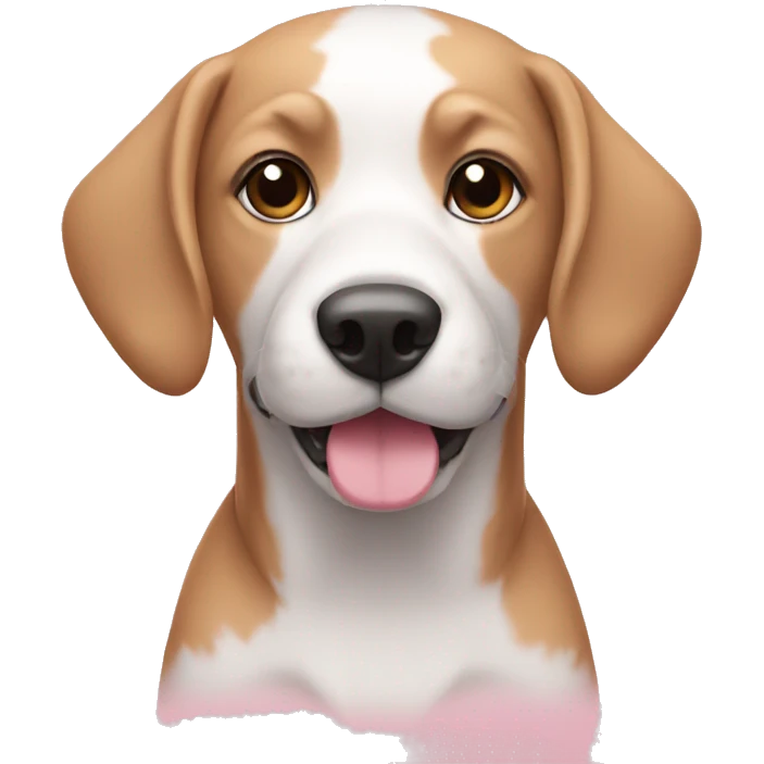 Dog pink and white emoji