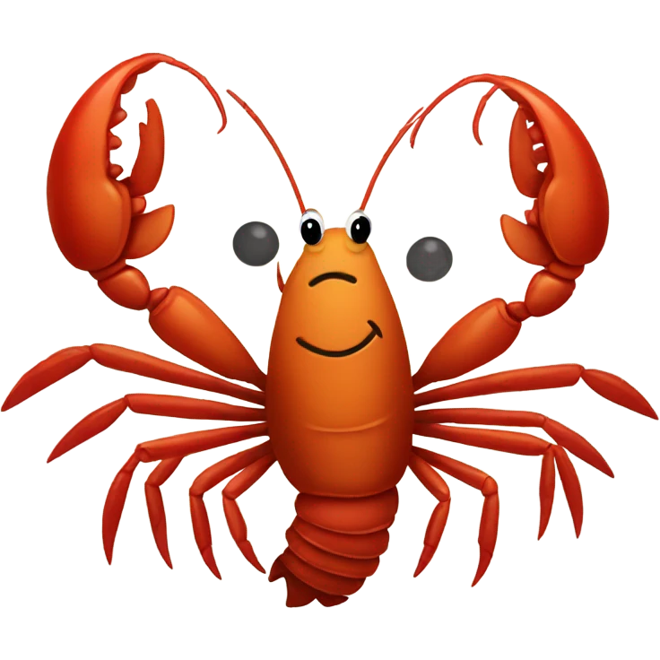 Smiling crawfish emoji