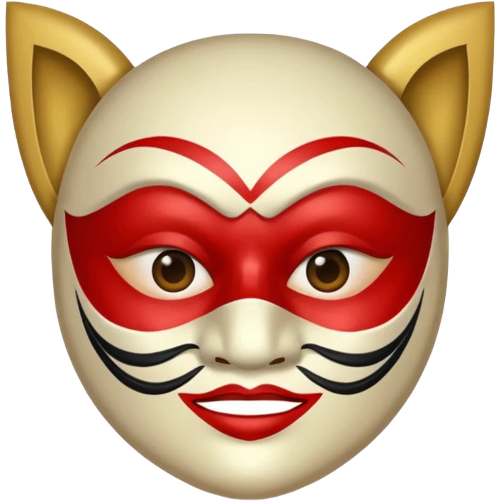 A person wearing a kochi mask emoji