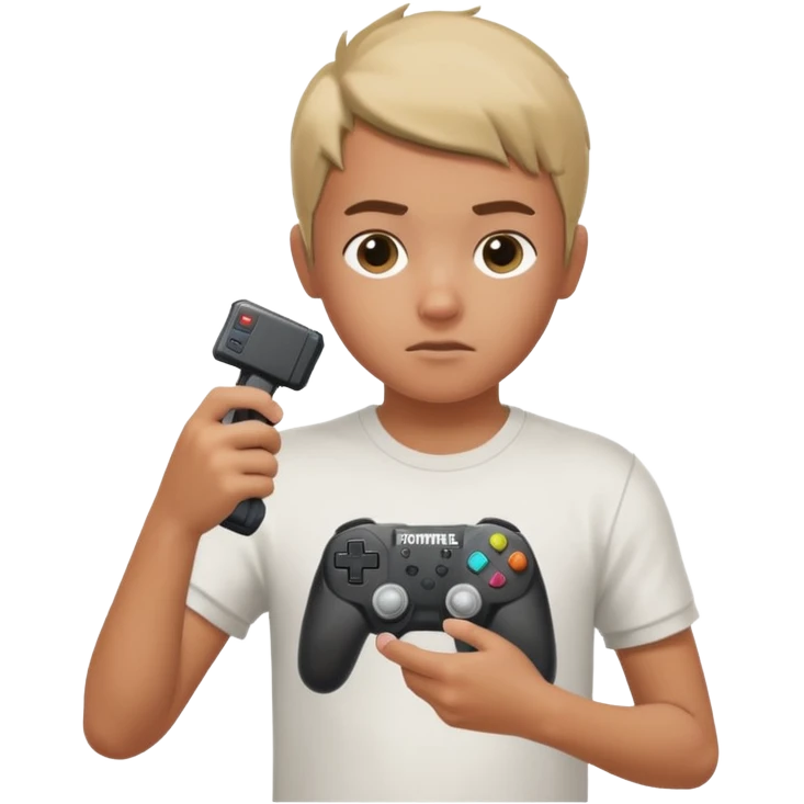 kid not taking a shower because of fortnite emoji