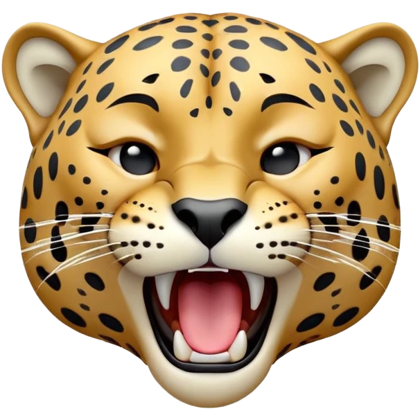 cinematic-realistic-yawning-jaguar-portrait-emoji,-head-tilted-slightly-with-a-dramatic,-wide-open-yawn,-showcasing-a-lithe,-graceful-build-with-distinctive-rosette-patterns-and-sleepy,-half-closed-eyes,-simplified-yet-irresistibly-adorable emoji