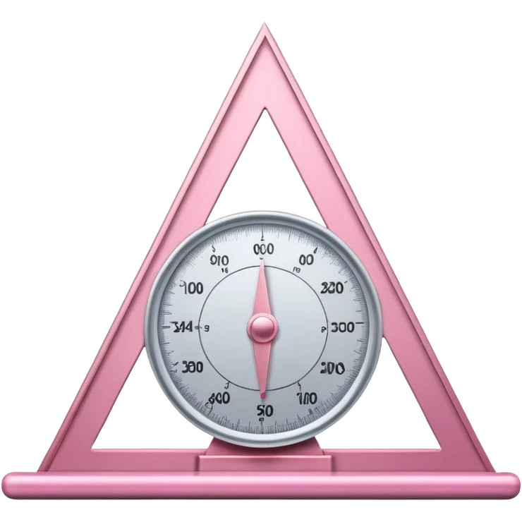mac os icon Architect's scale, protractor, triangle, pink emoji