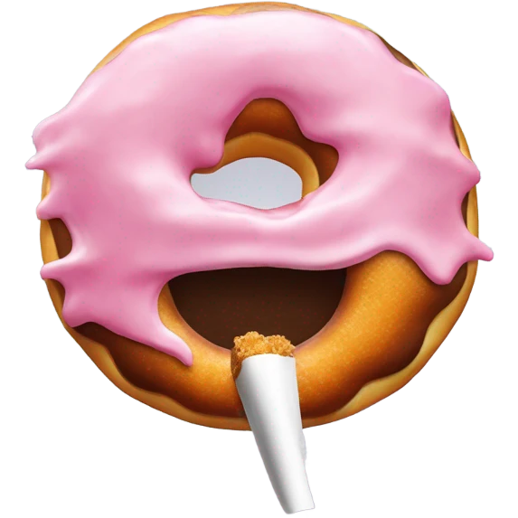 Doughnut smoking a cigarette  emoji