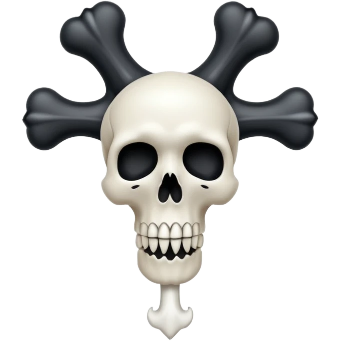 A gothic bone flower emoji