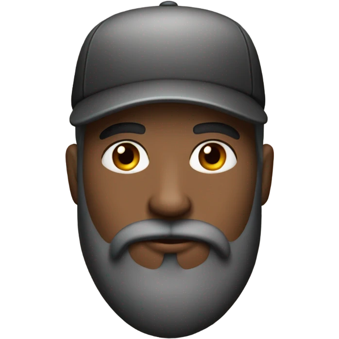 Man with black cap and beard  emoji