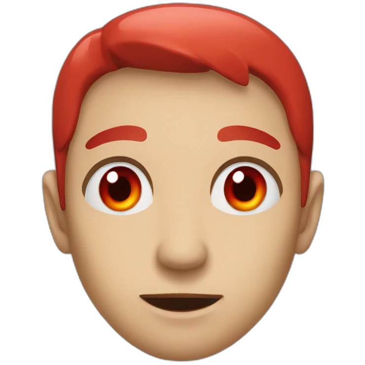 red eyes salut emoji