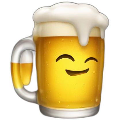 Beer running in street emoji