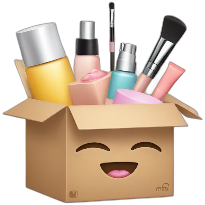 Box with cosmetics emoji