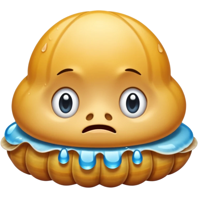 Sad clam with tears emoji