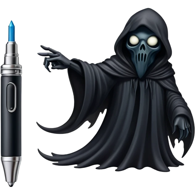 Dementor from the shadow realm next to a thx cartridge dab pen  emoji