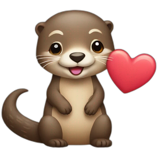 Loutre qui fait un coeur  emoji