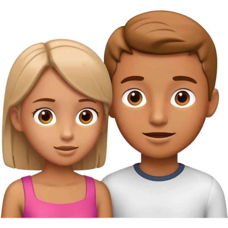 generate realistic detailed boy and girl tolks 3d style  emoji
