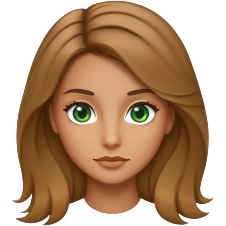 young pretty woman bronde hair green eyes and tan emoji