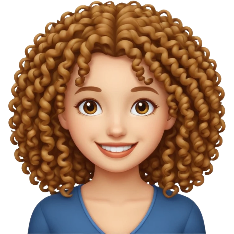 curly haired beautiful girl emoji