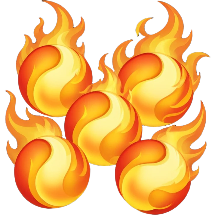 fireballs with flames emoji