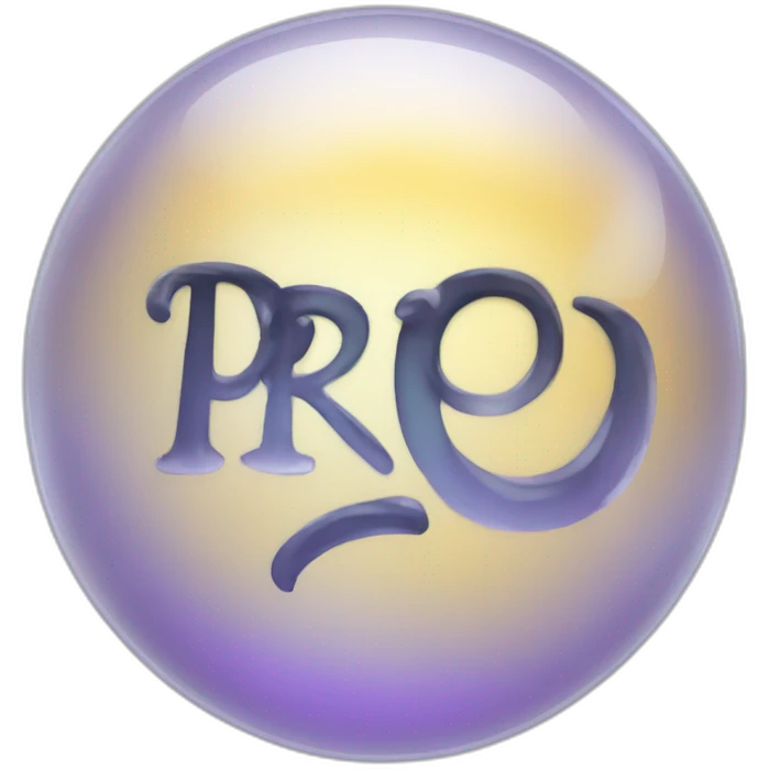 Text "Pro" in crystal ball emoji