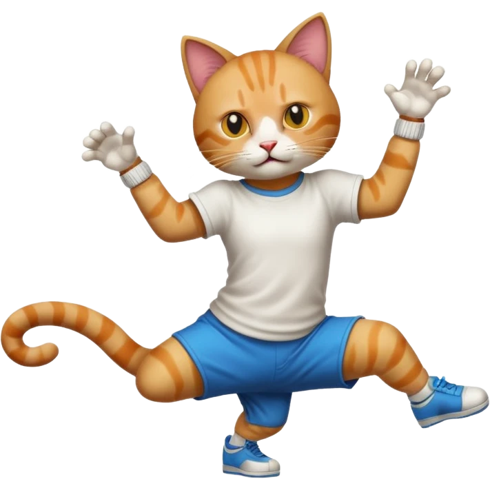Cat breakdancing  emoji