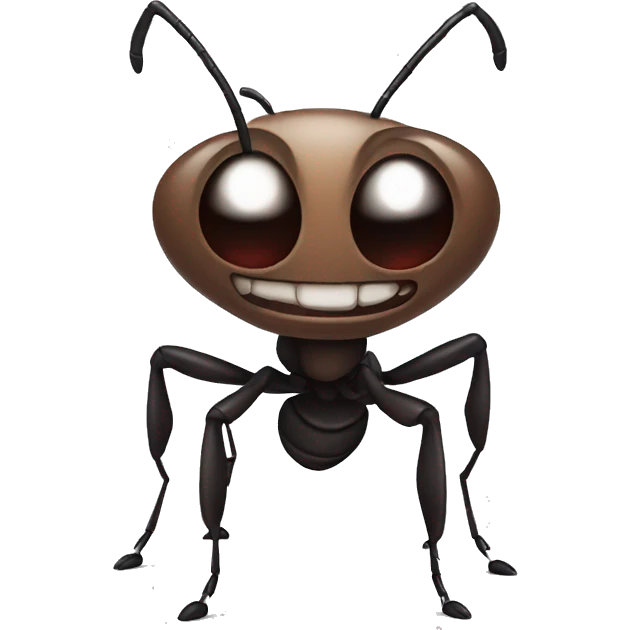Scary smiling ant  emoji