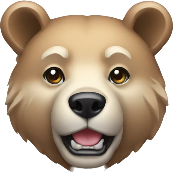 Diamond bear head  emoji