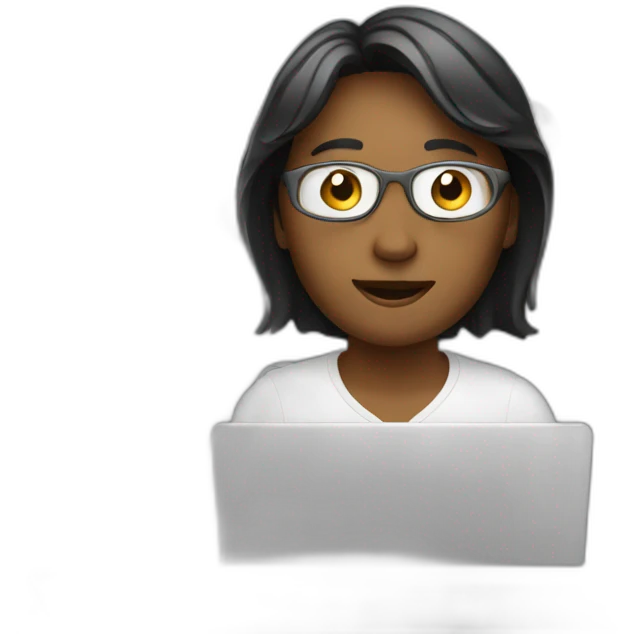 Video editor facing computer emoji