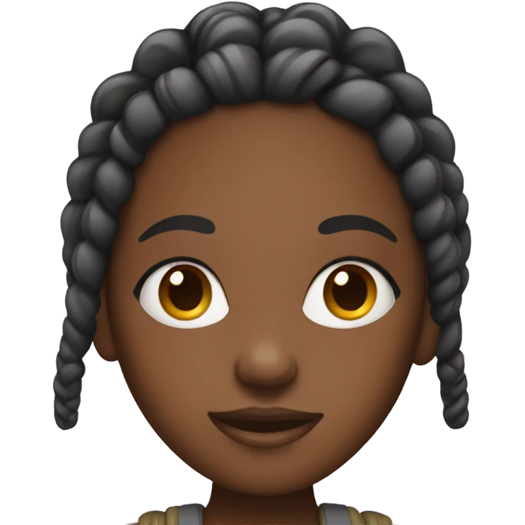 Black girl with braids emoji
