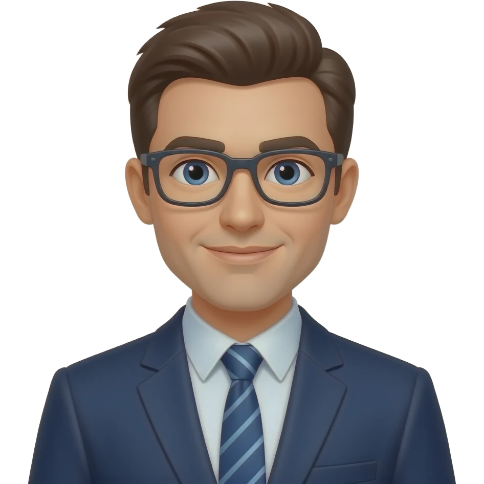male executive accountant with ai superpowers emoji
