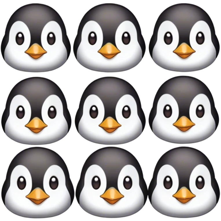 slot head with multiple expressions ,twitch emote pack, white background, clear outlines, @penguin (fast) emoji
