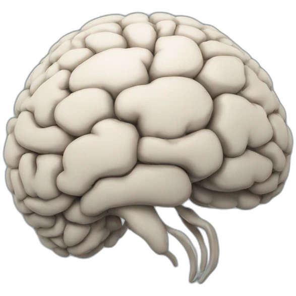 A cyber brain emoji