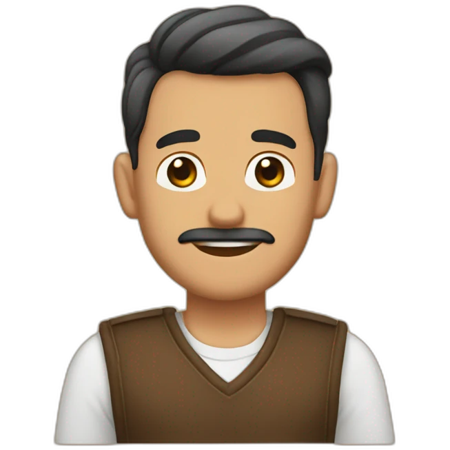 chico marrón con rulos y zanahoria  emoji