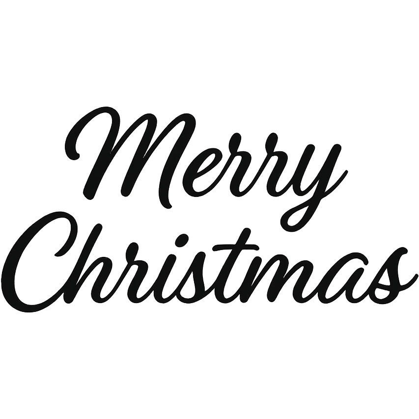 Merry christmas text, remove background, better font emoji