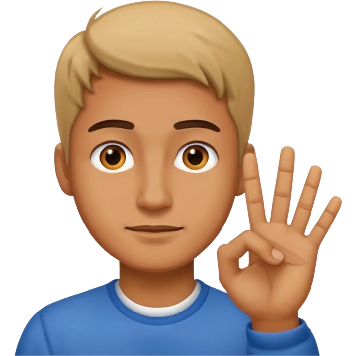 a man making the gesture of not seeing emoji