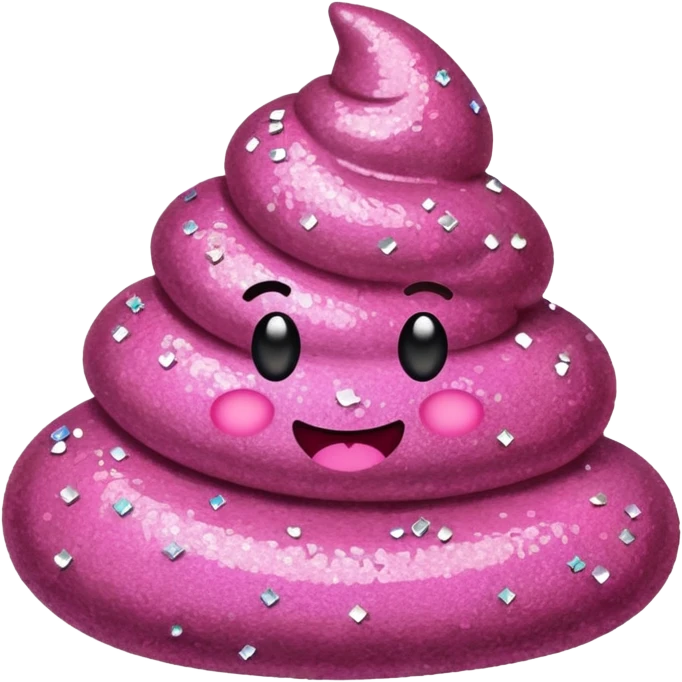 caca rosa con brillo  emoji