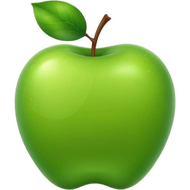 Green apple emoji